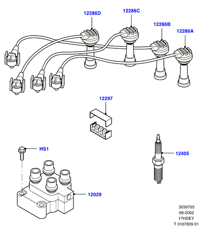 FORD 1004427 - Alovlanma kabeli dəsti furqanavto.az