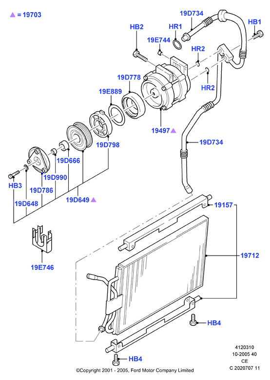 FORD 1 405 817 - Kompressor, kondisioner furqanavto.az