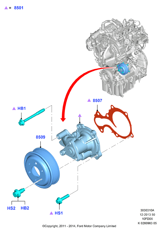 FORD 1766164 - Su nasosu furqanavto.az