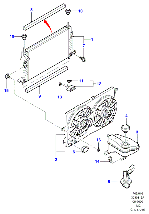 FORD 1011985 - Radiator, mühərrikin soyudulması furqanavto.az