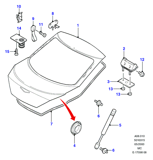 FORD 1060979 - Qazlı bulaq, baqaj, yük yeri furqanavto.az