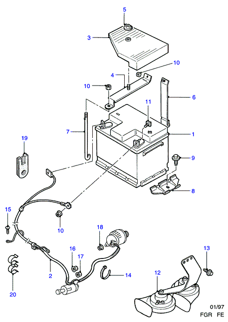 FORD 1445814 - Başlanğıc batareyası furqanavto.az