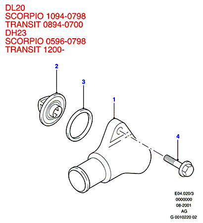 FORD 6 994 257 - Termostat, soyuducu furqanavto.az