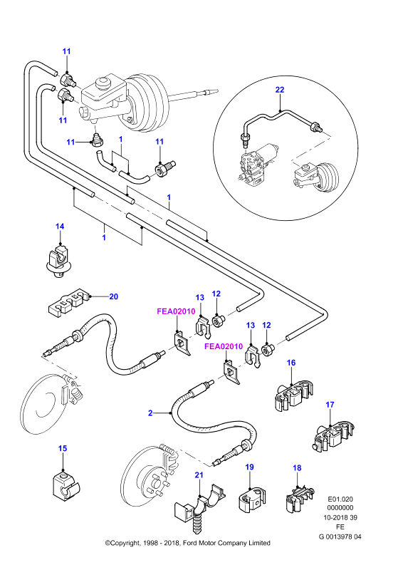 FORD 7307485 - Əyləc şlanqı furqanavto.az