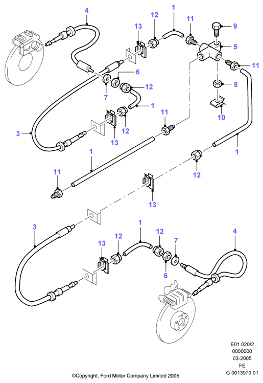 FORD 7091549 - Əyləc şlanqı furqanavto.az