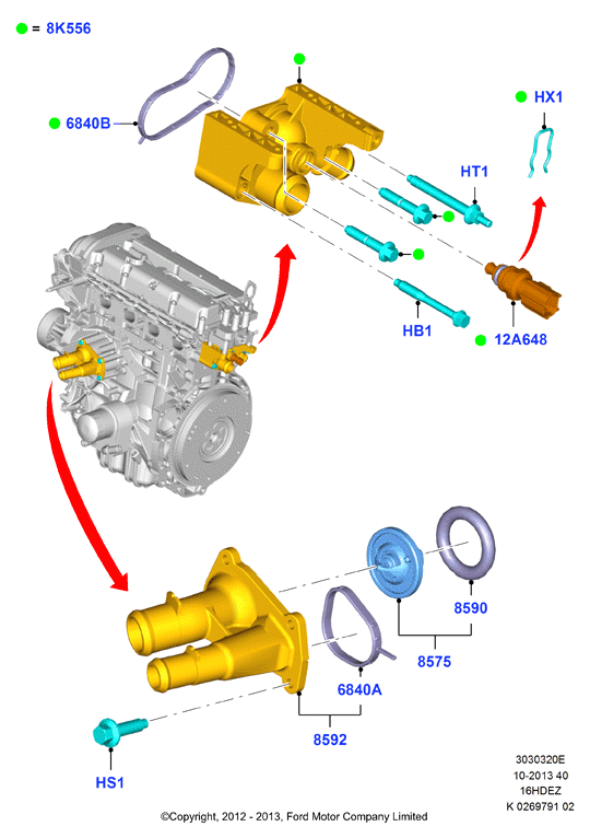 FORD 1 472 862 - Conta, soyuducu flanş furqanavto.az