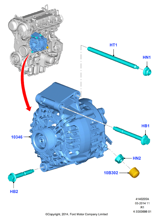 FORD USA 1762968 - Alternator furqanavto.az