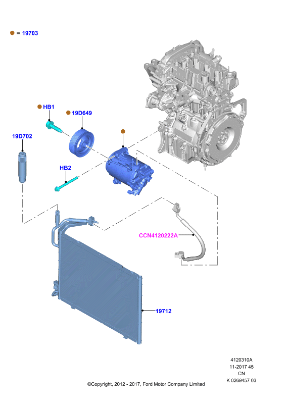 FORD 1 856 010 - Kondenser, kondisioner furqanavto.az