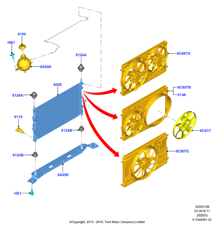 FORD 2002228 - Radiator, mühərrikin soyudulması www.furqanavto.az