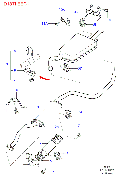 FORD 1 096 830 - Boru birləşdiricisi, egzoz sistemi furqanavto.az