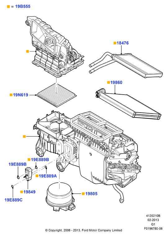 FORD 7T4Z 19N619-B - Filtr, daxili hava www.furqanavto.az