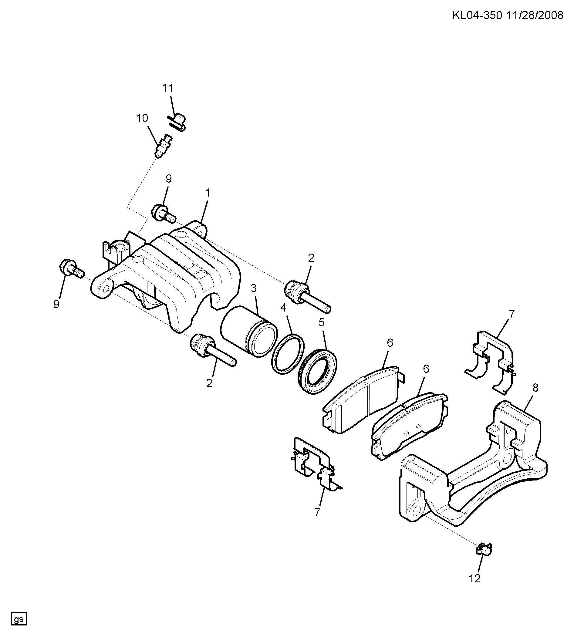 GMC 96626076 - Əyləc altlığı dəsti, əyləc diski furqanavto.az