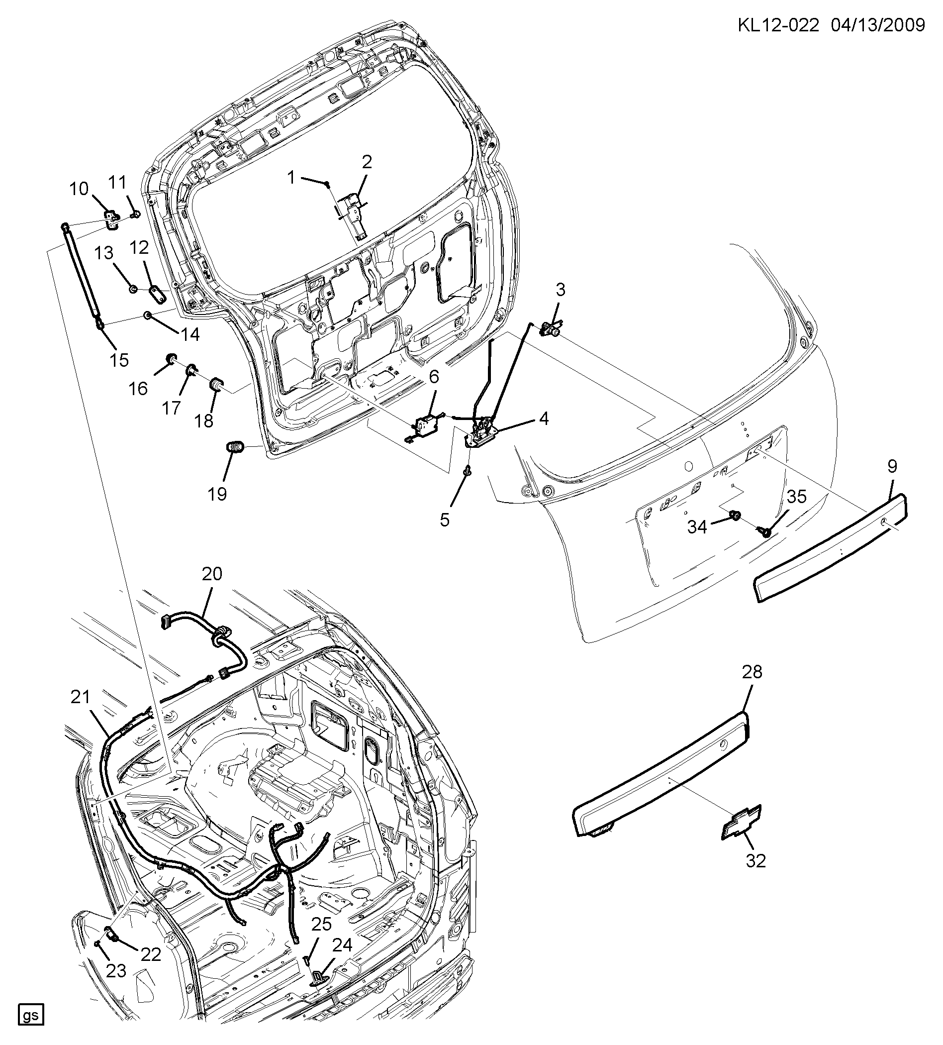 Chevrolet 95326923 - Qazlı bulaq, baqaj, yük yeri furqanavto.az