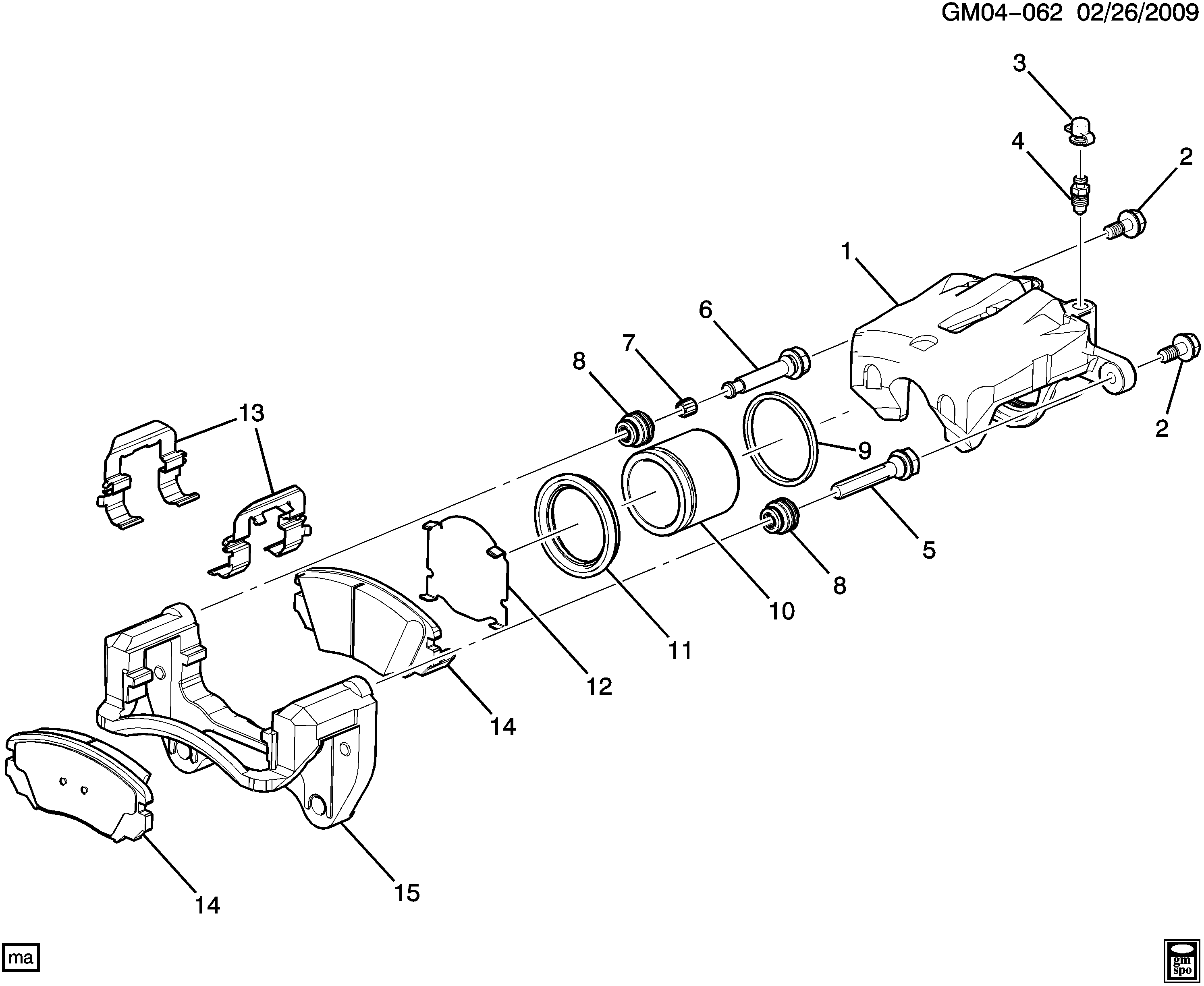 Vauxhall 23316342 - Əyləc altlığı dəsti, əyləc diski furqanavto.az