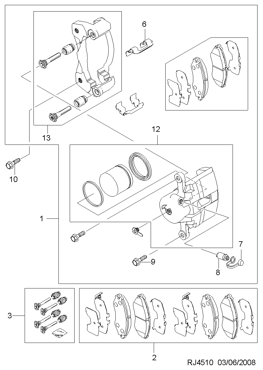 DAEWOO 96549789 - Əyləc kaliperi furqanavto.az