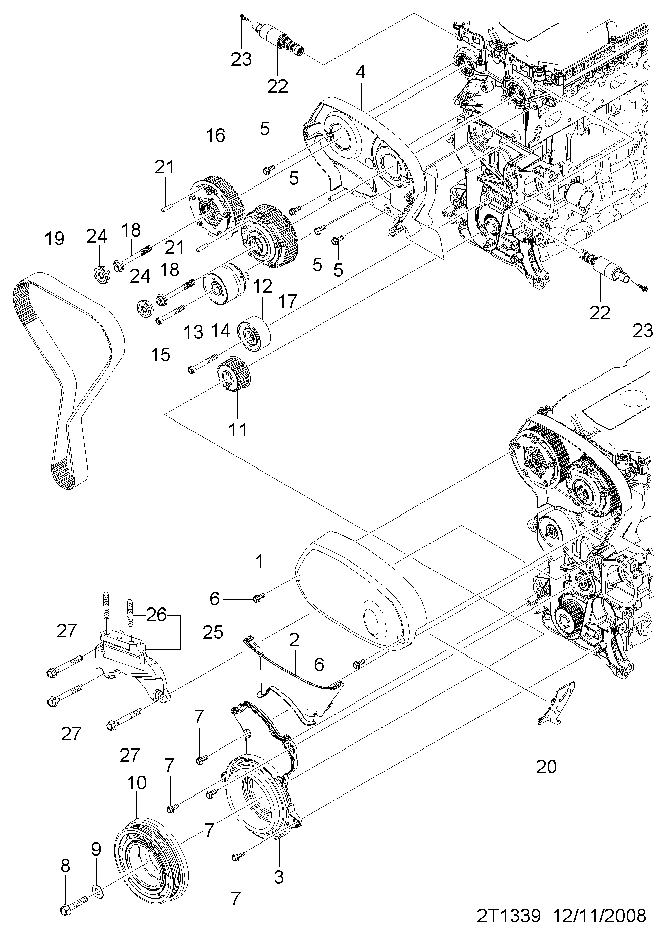 Vauxhall 24436052 - Yönləndirmə / Bələdçi kasnağı, vaxt kəməri furqanavto.az