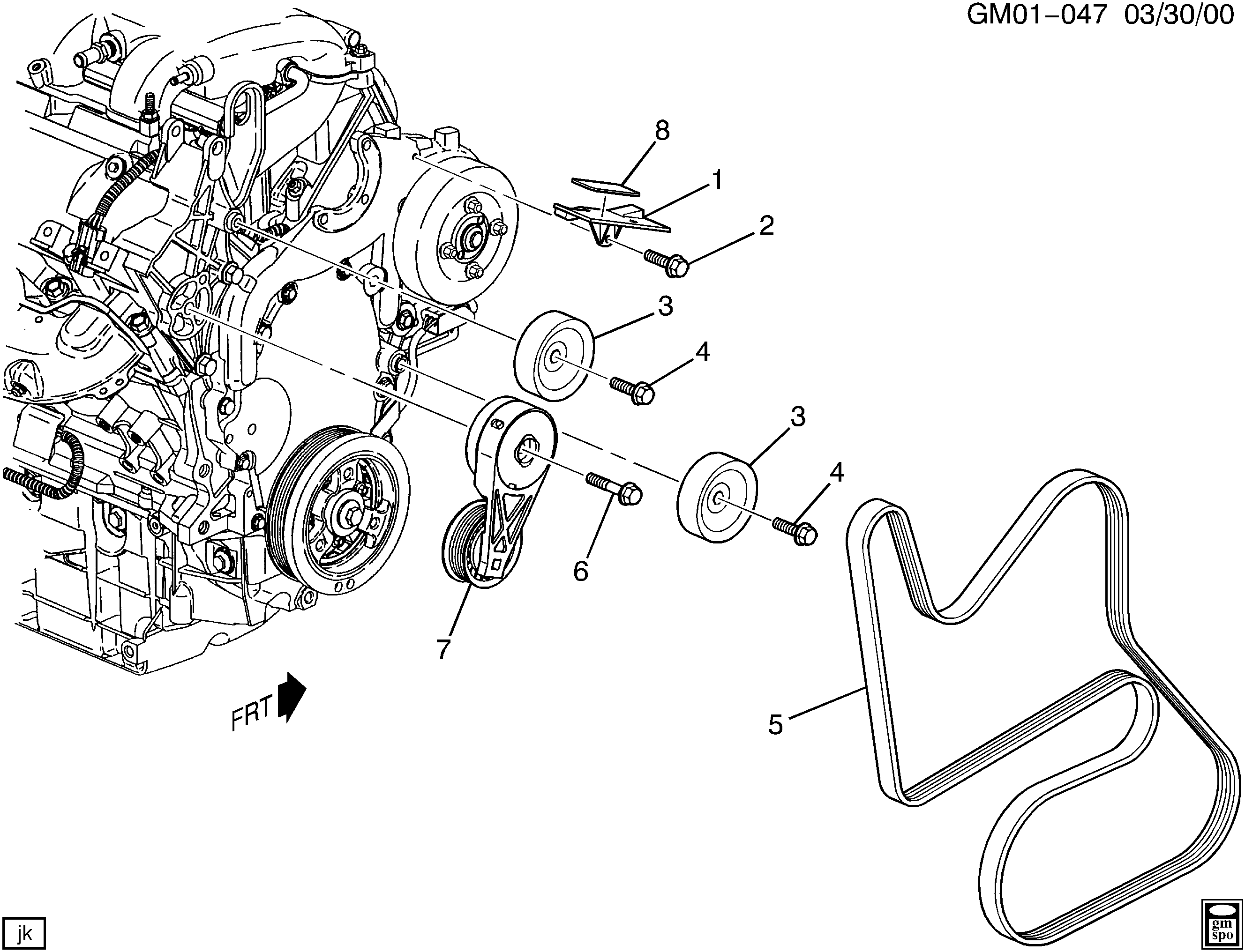 Pontiac 12576454 - V-yivli kəmər furqanavto.az