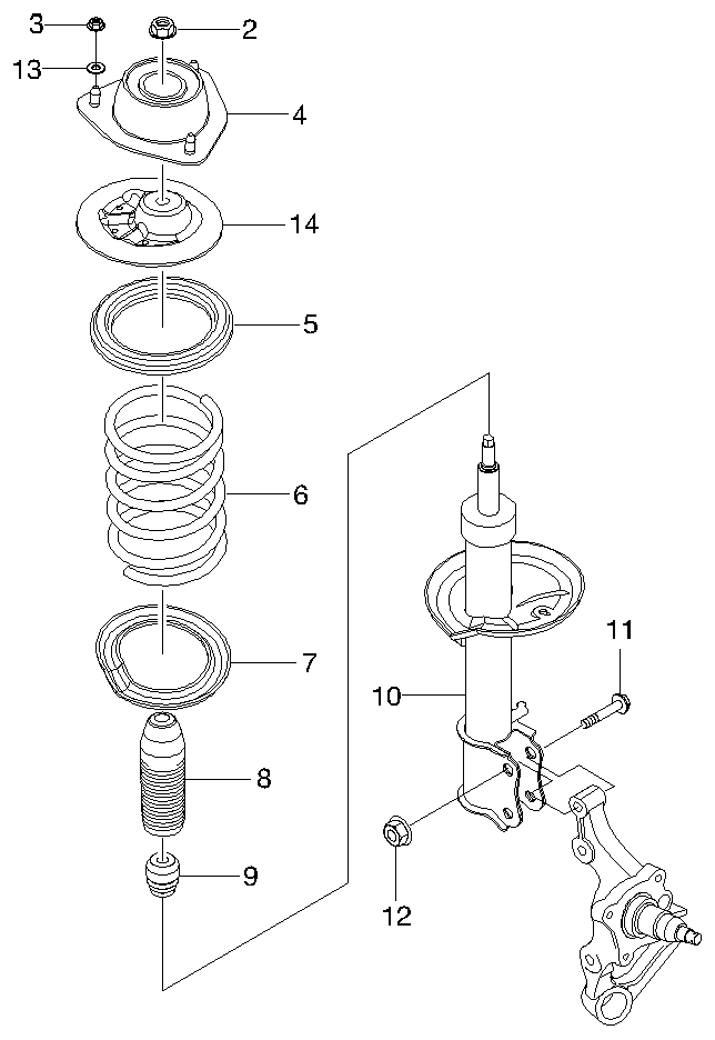 DAEWOO 96312548 - Üst Strut Montajı furqanavto.az