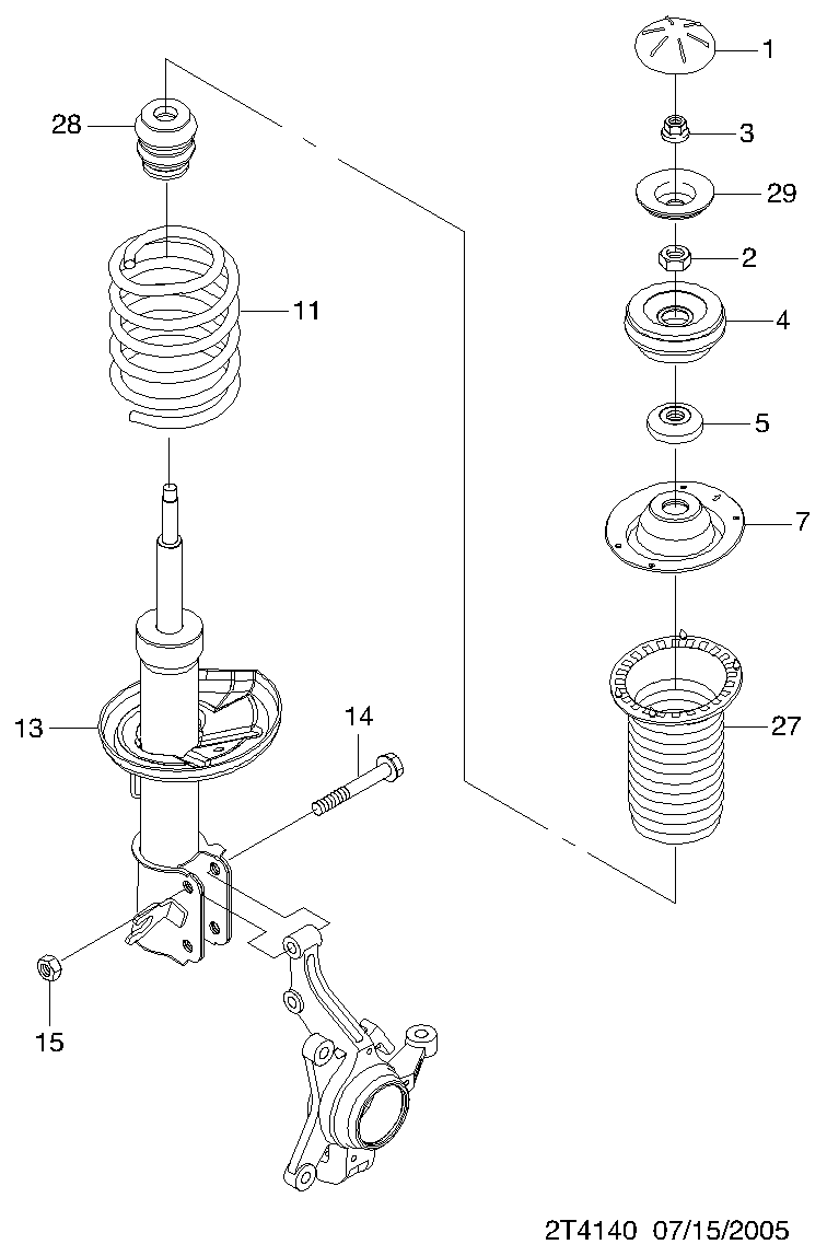 Chevrolet 96653232 - AMORTIZATOR ÖN SAĞ furqanavto.az