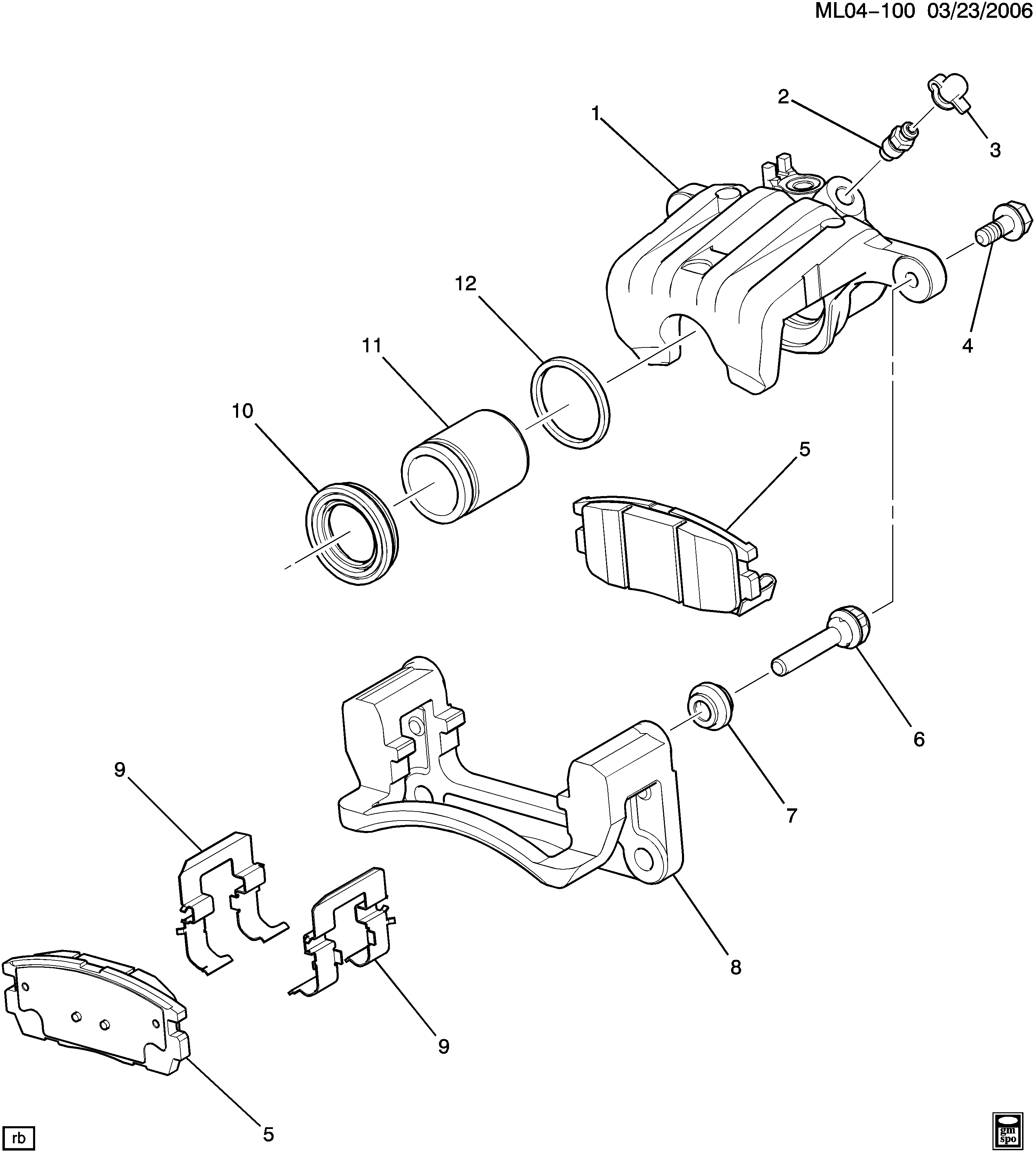 GMC 20801538 - Əyləc altlığı dəsti, əyləc diski furqanavto.az