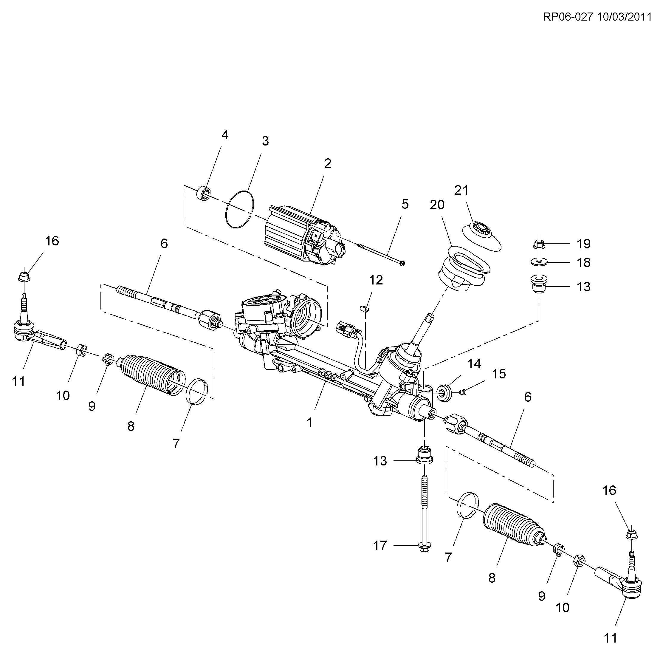 Vauxhall 13 354 440 - Körük dəsti, sükan furqanavto.az