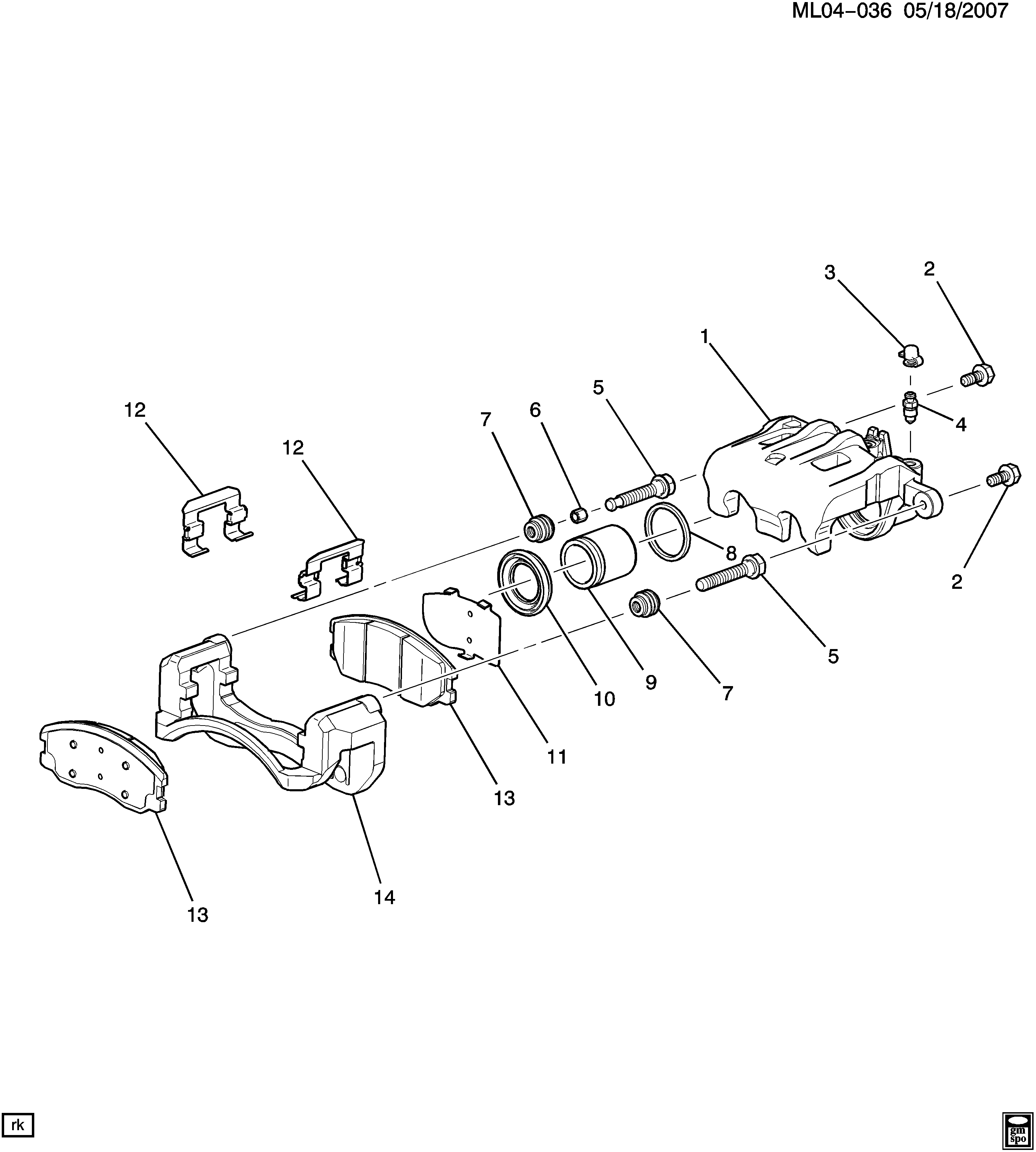 DAEWOO 19168899 - Əyləc altlığı dəsti, əyləc diski furqanavto.az