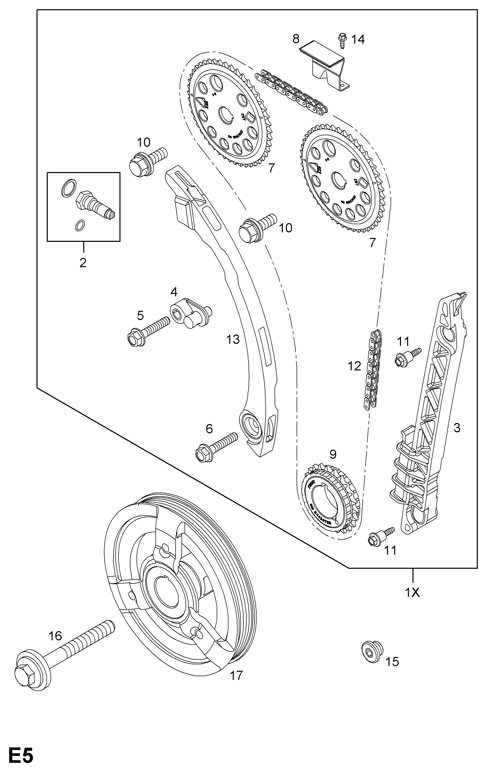 Vauxhall 56 36 396 - CHAIN, TIMING furqanavto.az