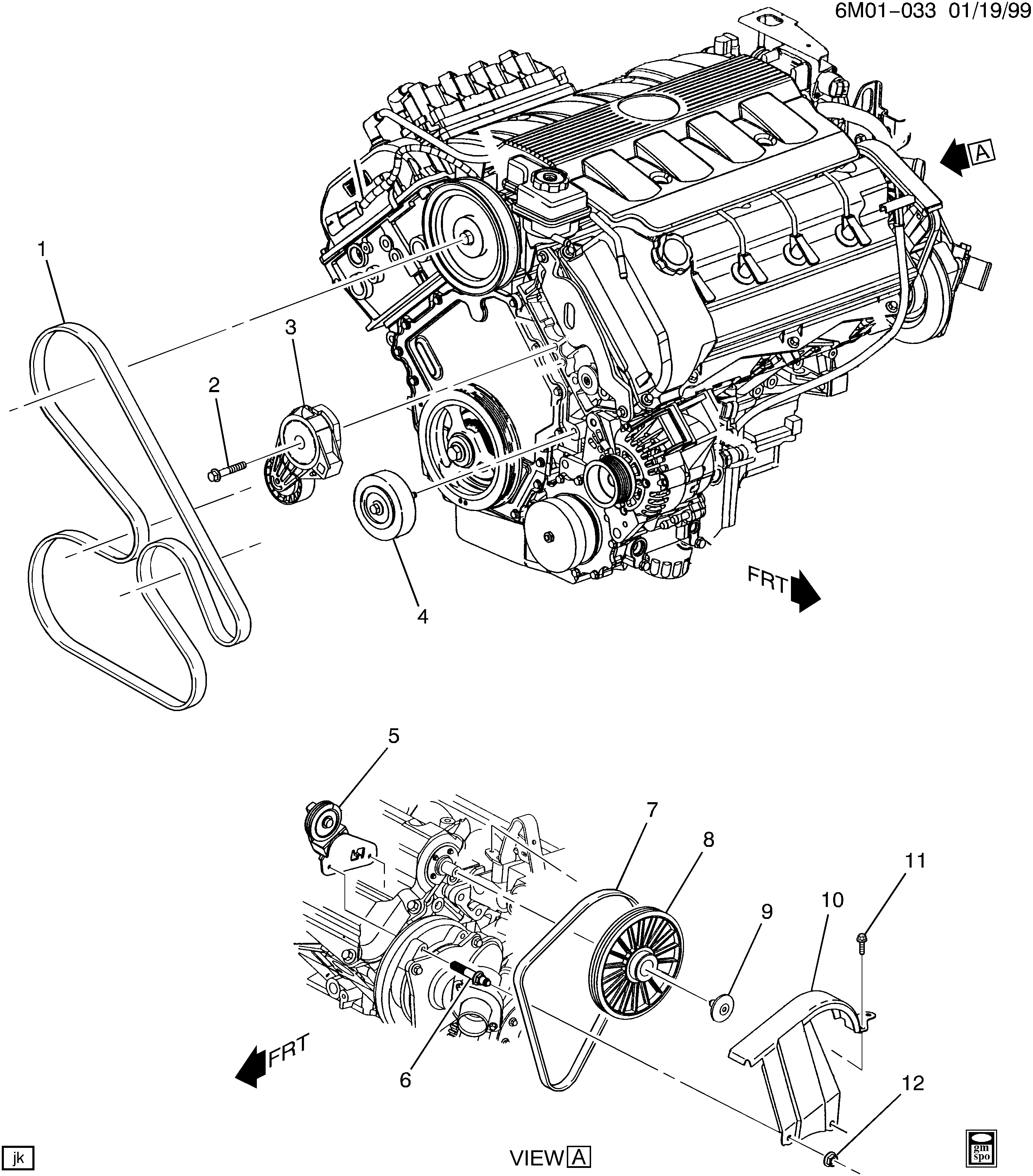 Chevrolet 12569505 - BELT,GEN & A/C CMPR & P/S PUMP(2075+/- 6MM LONG)(CODE UZC) furqanavto.az