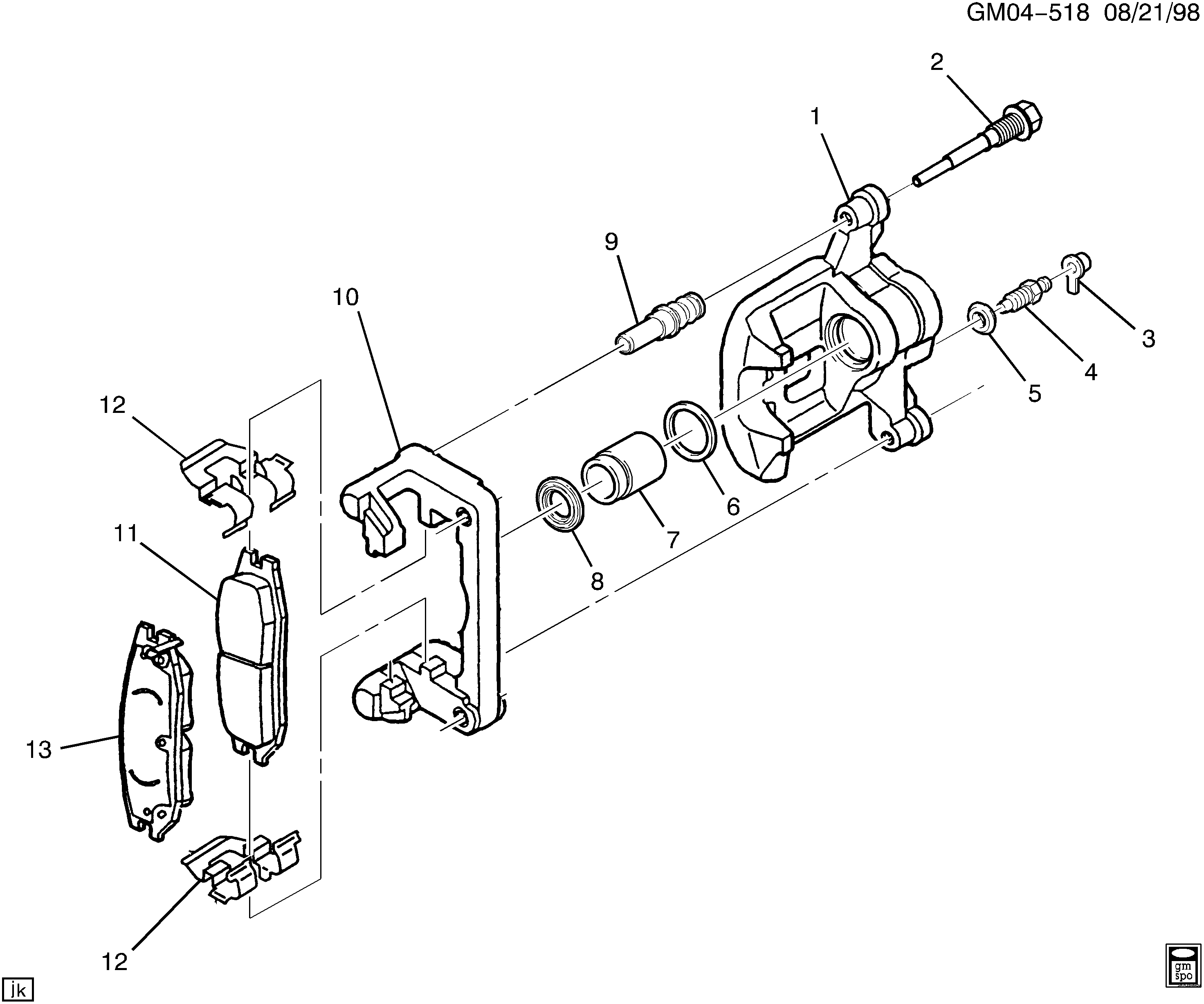 Pontiac 19152685 - Əyləc altlığı dəsti, əyləc diski furqanavto.az