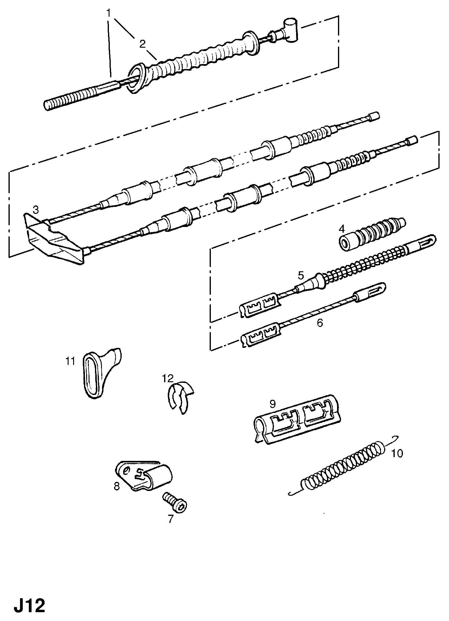 Chevrolet 522550 - Kabel, dayanacaq əyləci furqanavto.az