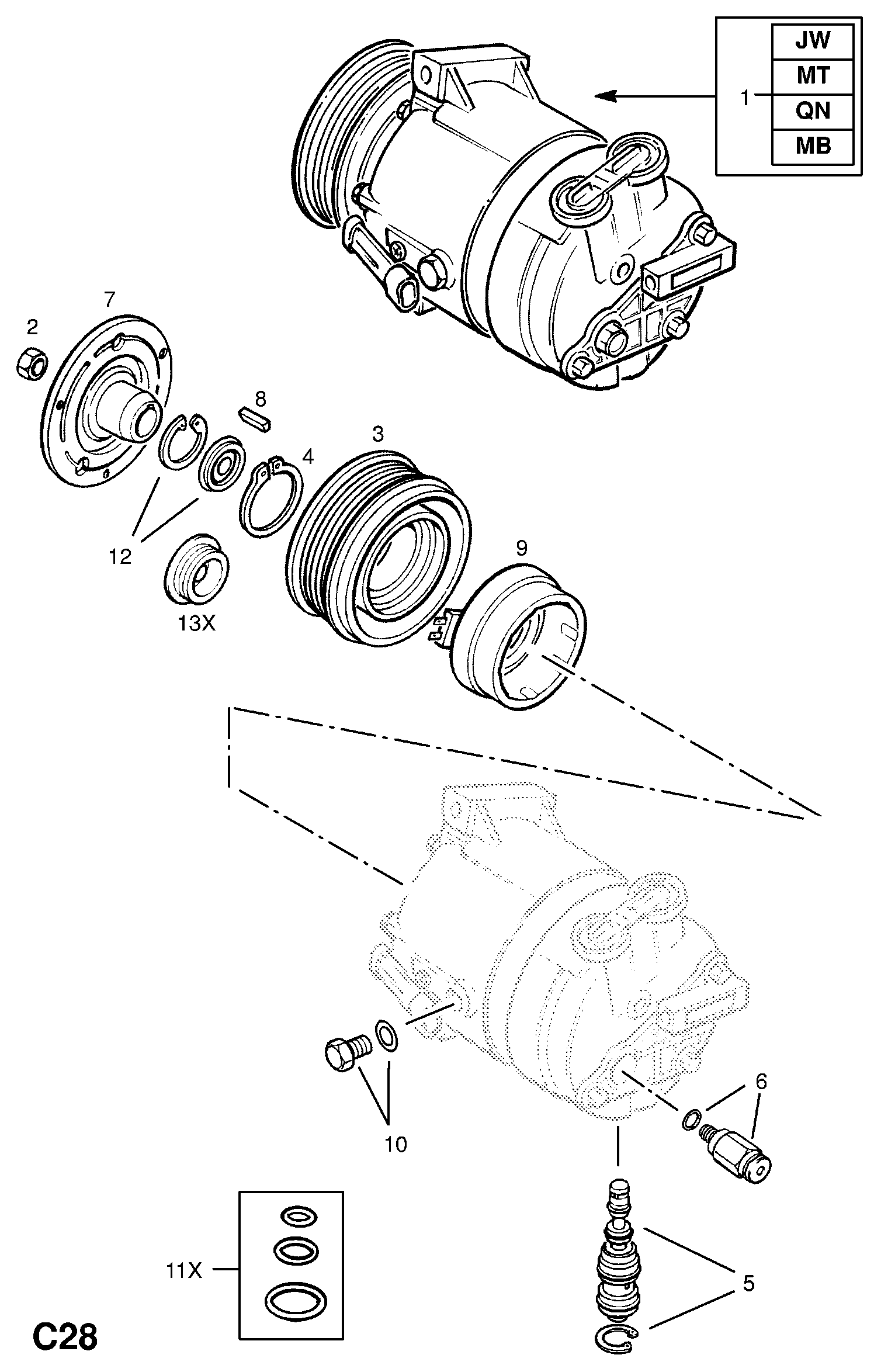 OM 1854067 - Kompressor, kondisioner furqanavto.az