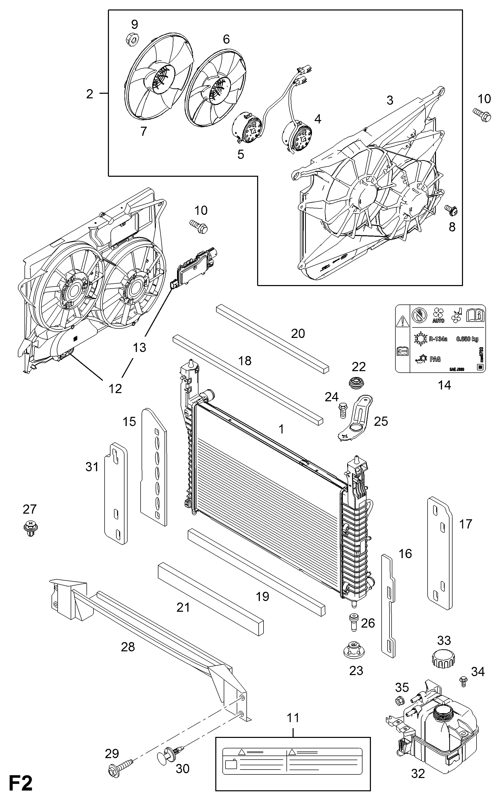 Vauxhall 4803 040 - Radiator, mühərrikin soyudulması furqanavto.az