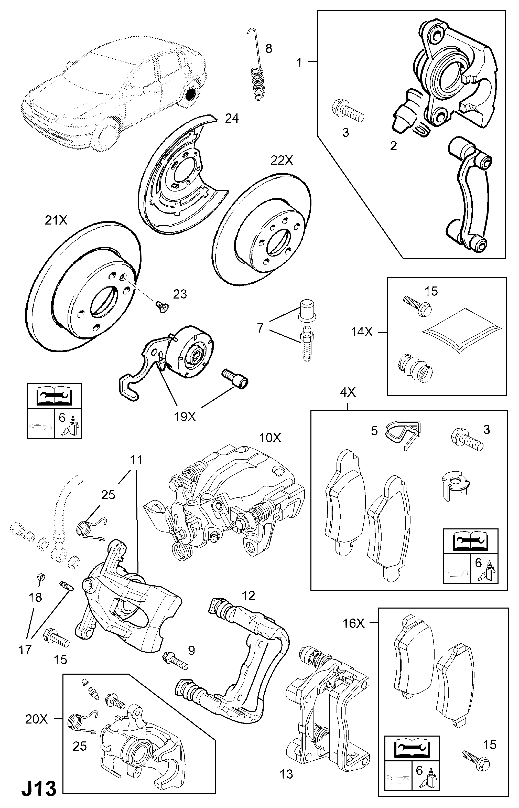 SAAB 16 05 093 - Əyləc altlığı dəsti, əyləc diski furqanavto.az