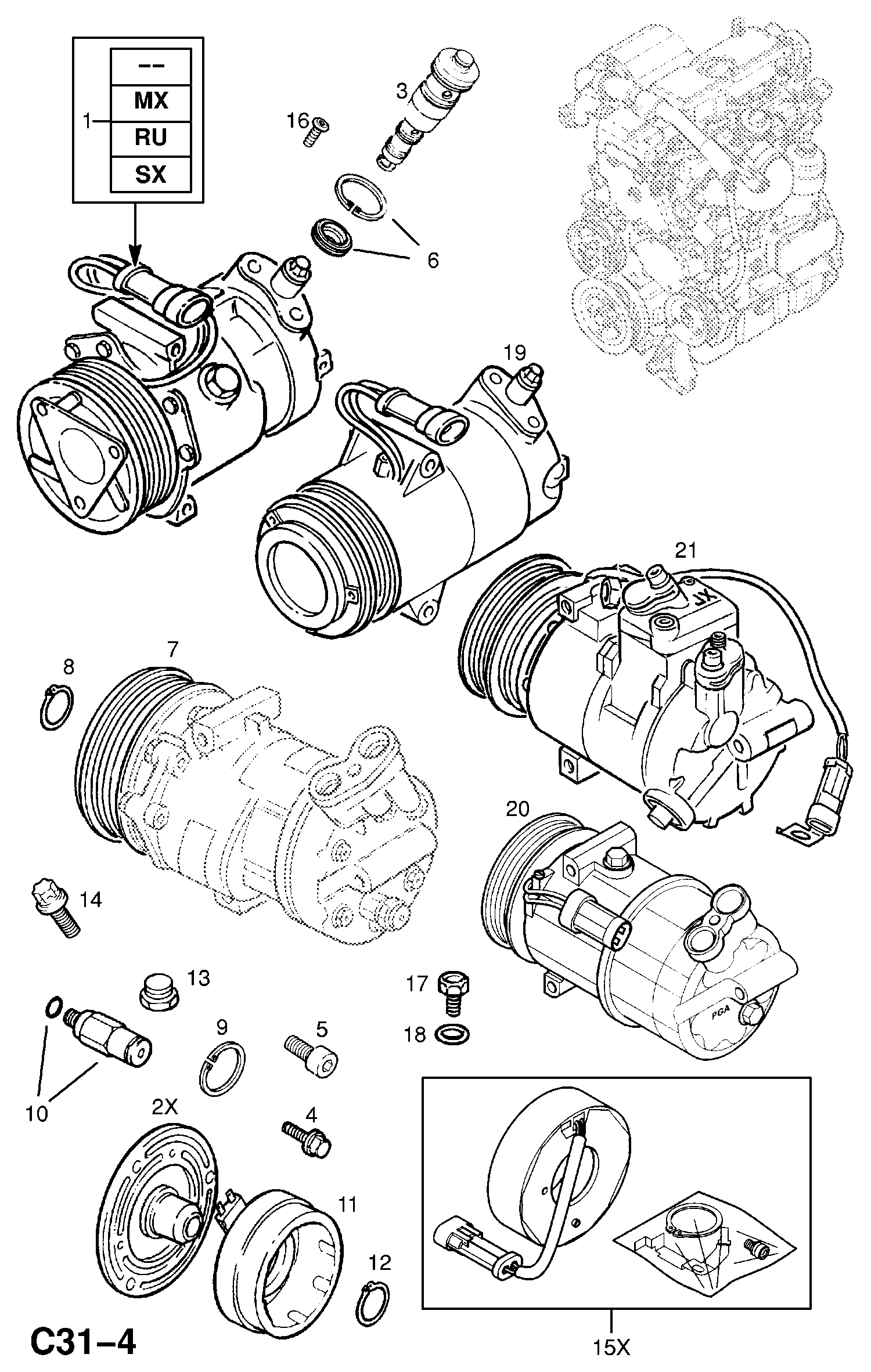 Opel 18 54 140 - Kompressor, kondisioner furqanavto.az