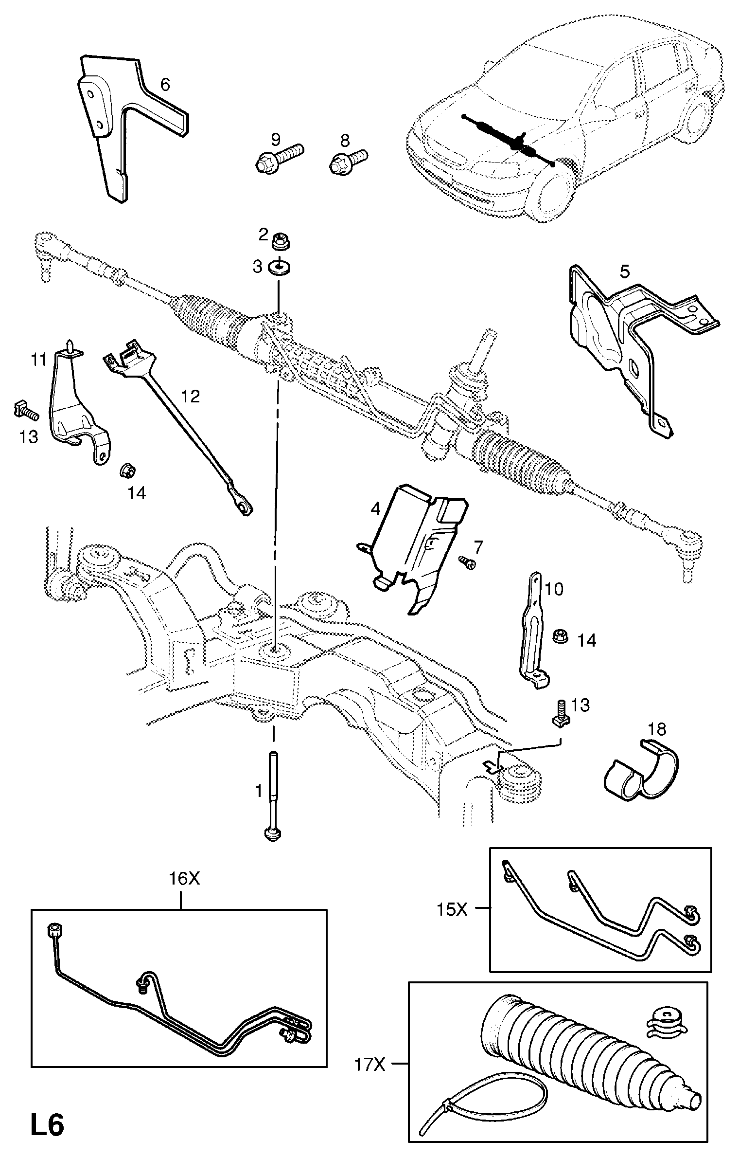 Opel 1609109 - Körük dəsti, sükan furqanavto.az