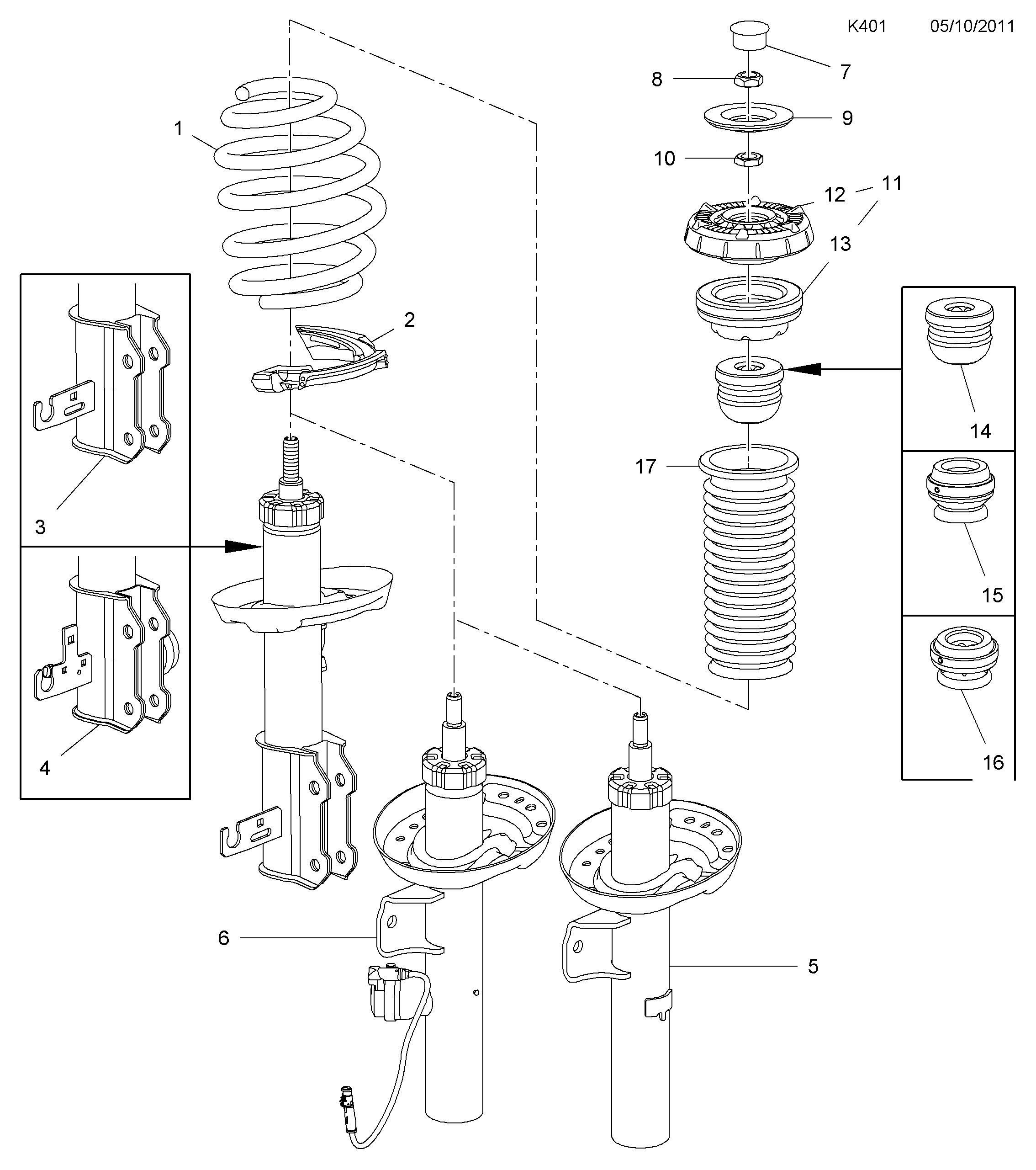 Vauxhall 3 44 497 - Üst Strut Montajı furqanavto.az