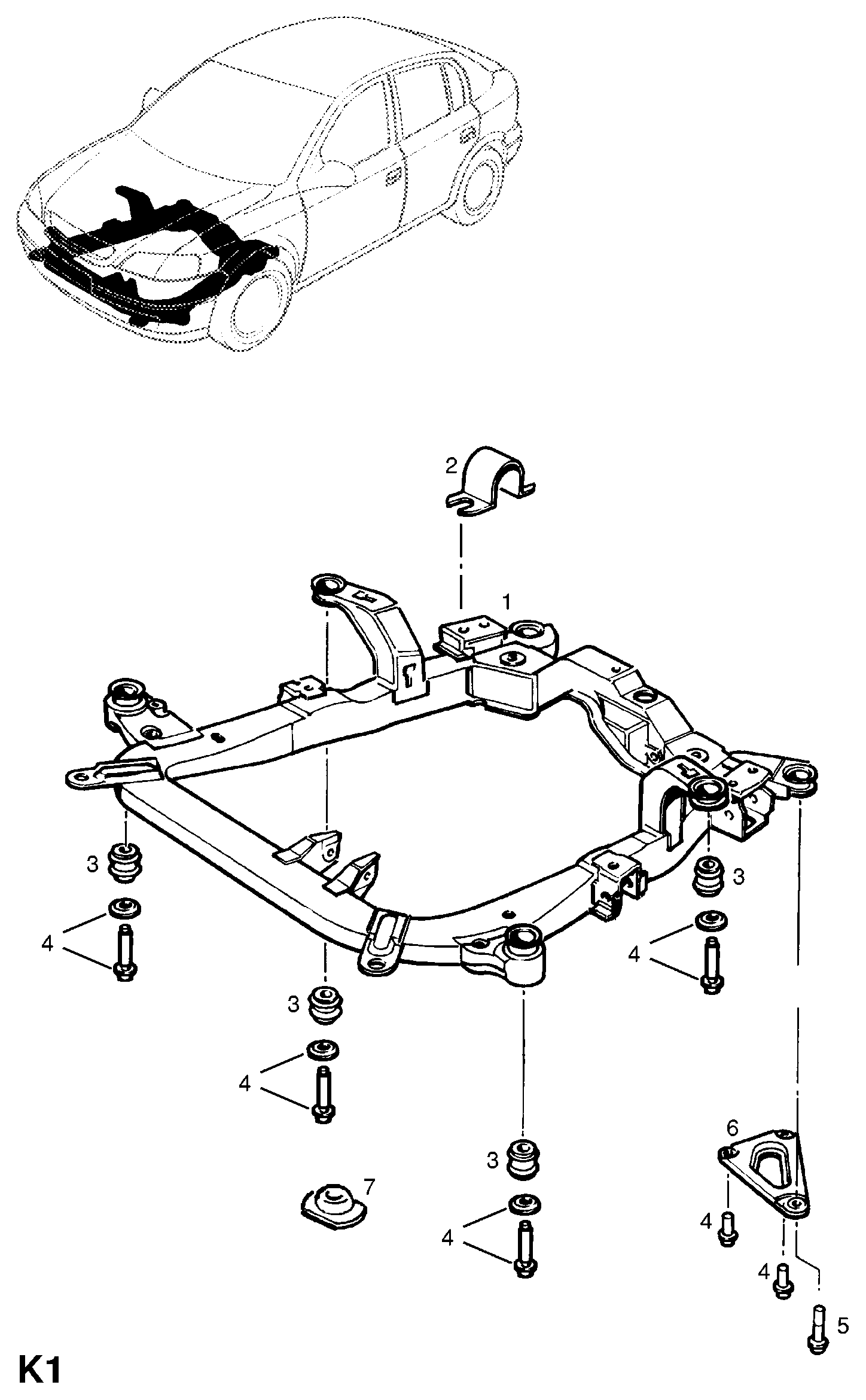 EFI Automotive 302043 - CROSSMEMBER, ASSY., FRONT AXLE (EXC.BAD ROAD PACKAGE) (NOT USED  furqanavto.az