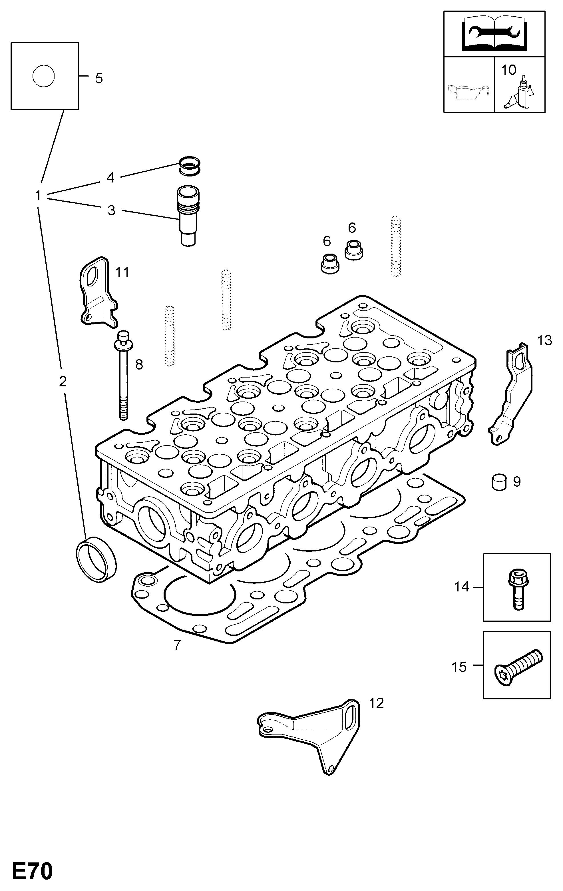 Opel 56 07 816 - Conta, silindr başlığı furqanavto.az