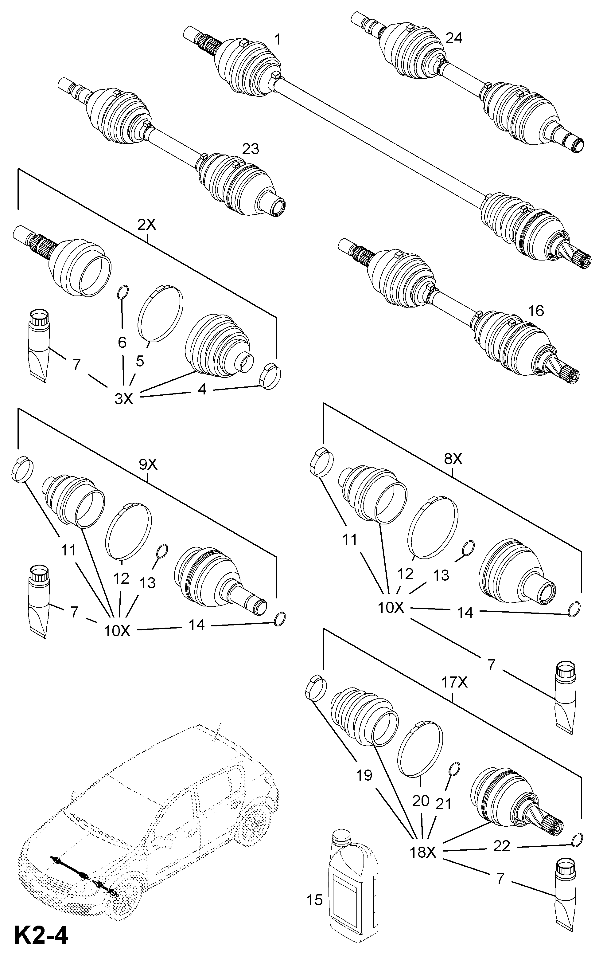 Opel 3 74 429 - Körük, sürücü val furqanavto.az