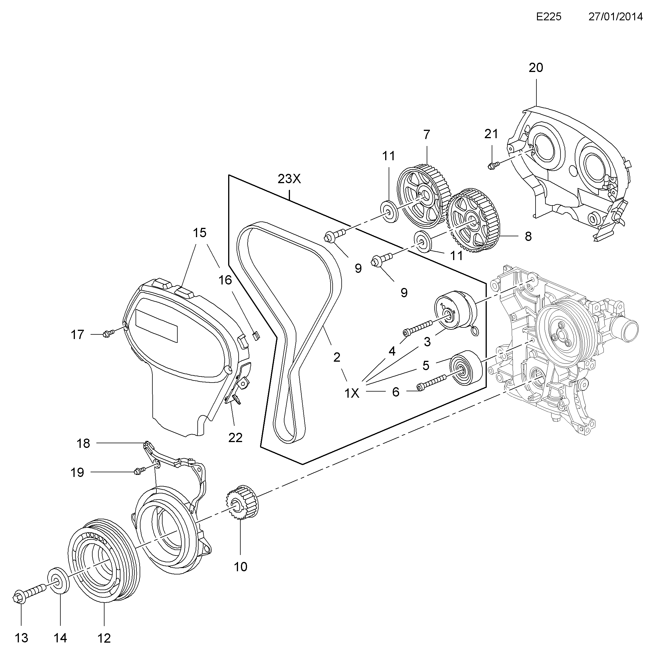 Vauxhall 1606426 - Vaxt kəməri dəsti furqanavto.az