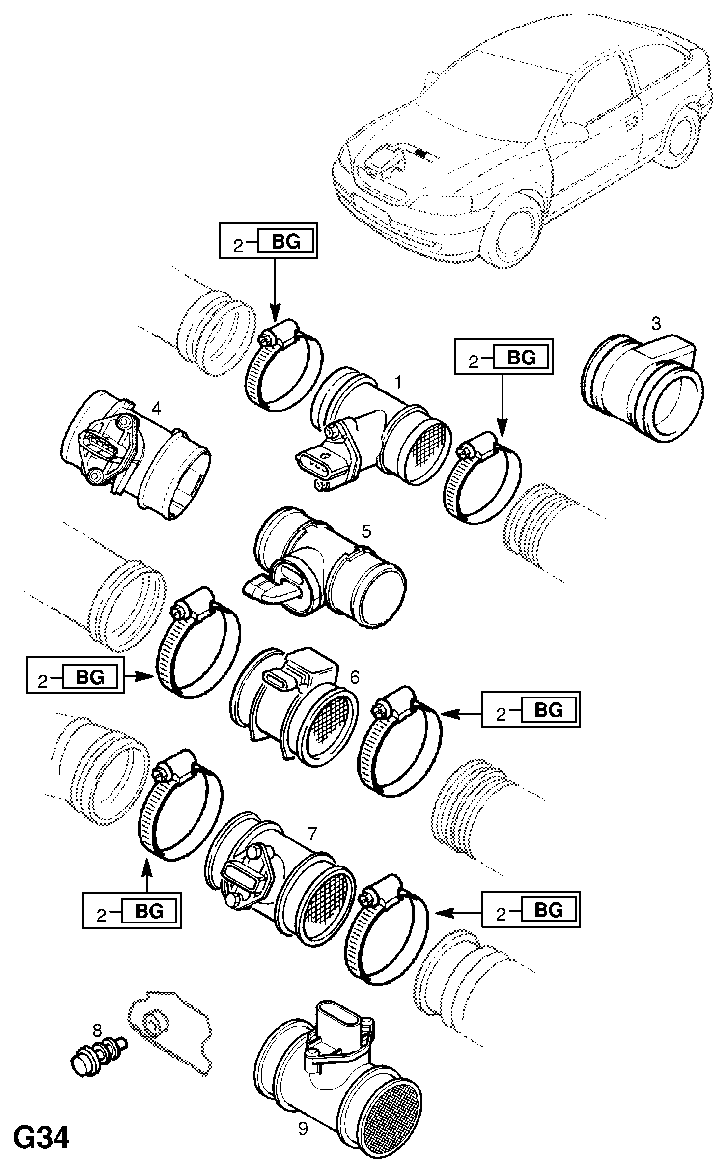 Opel 8 36 586 - Hava Kütləsi Sensoru furqanavto.az