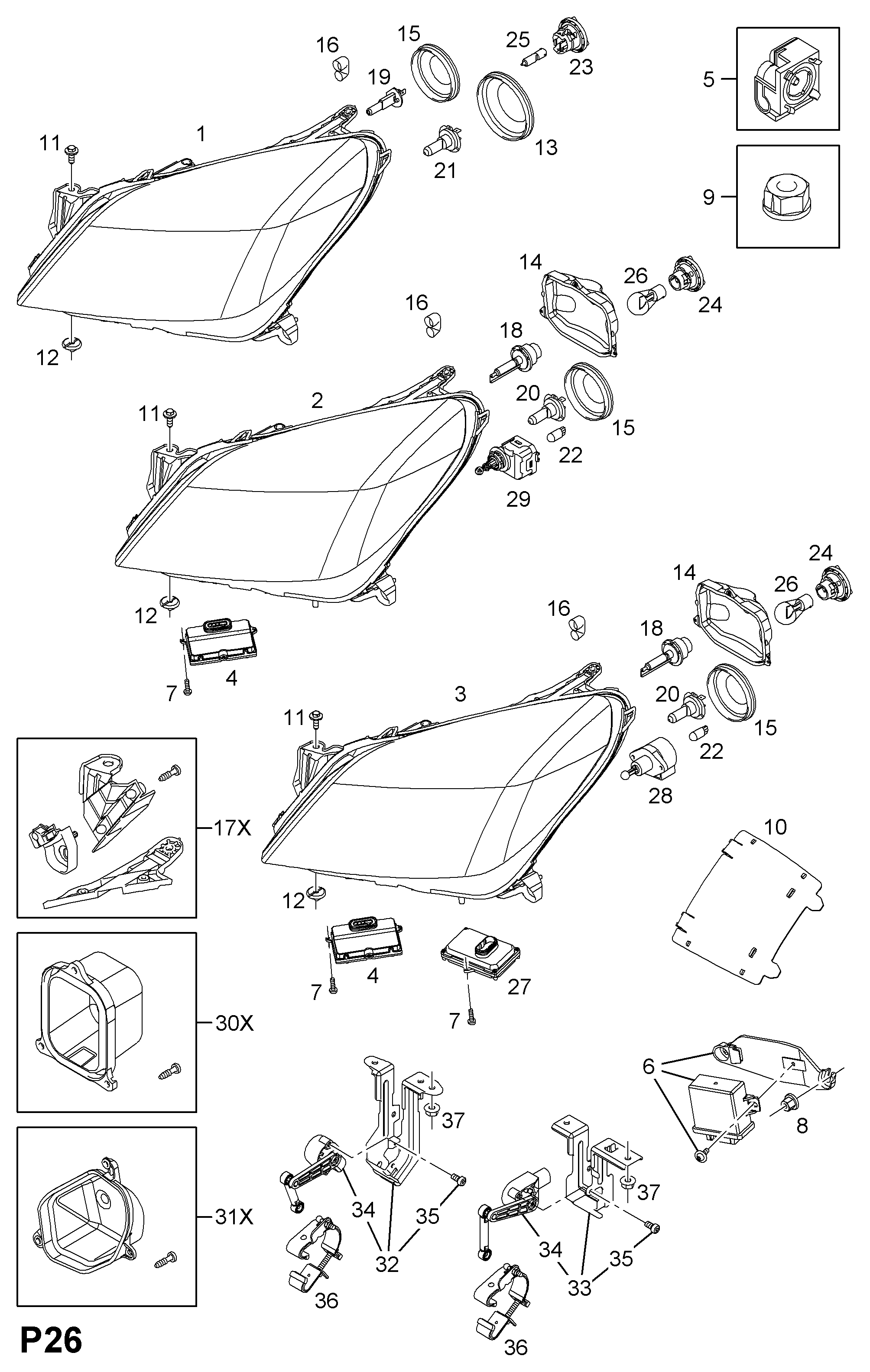 Chevrolet 62 35 149 - İdarəetmə bloku, işıqlar furqanavto.az