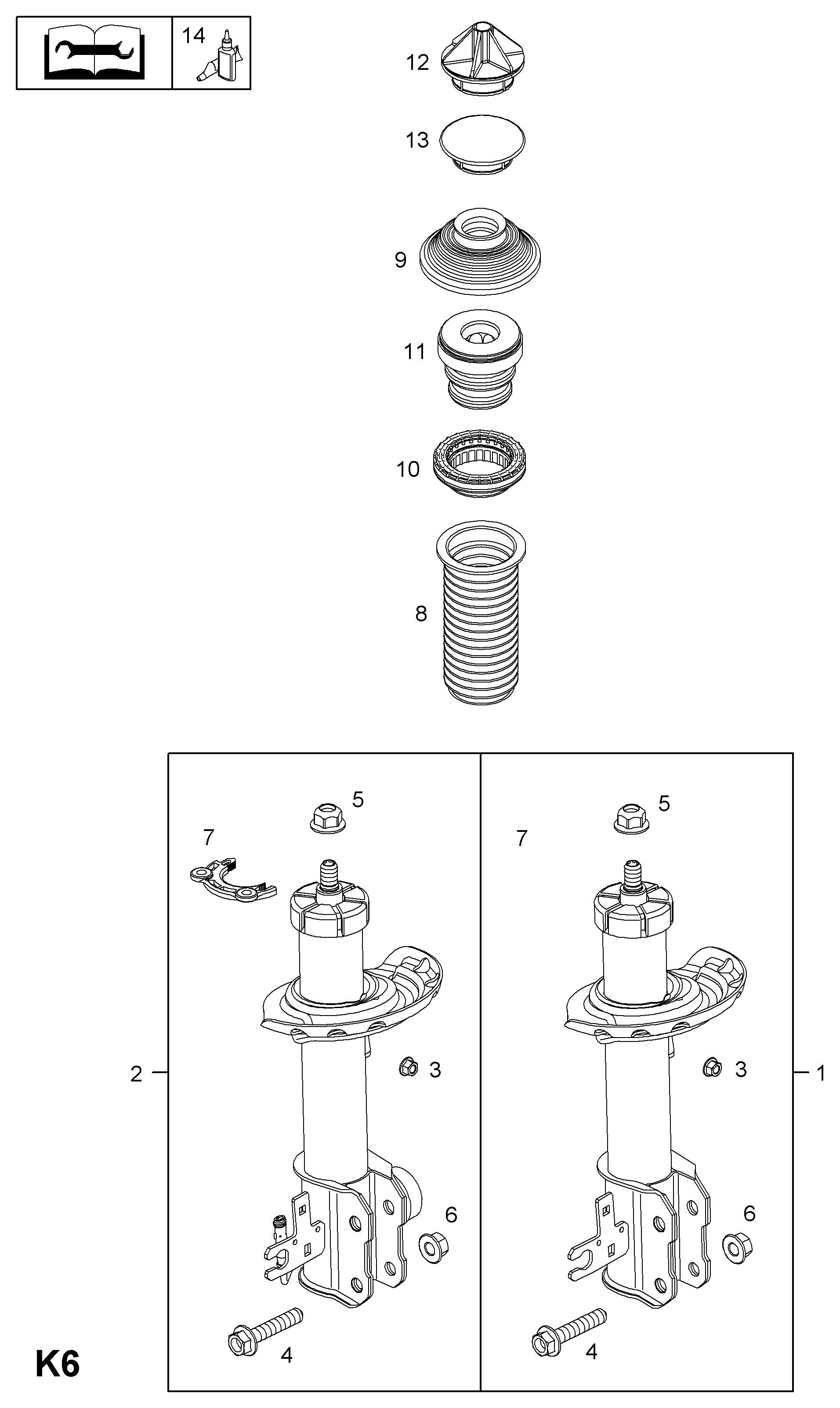 Opel 3 44 351 - AMORTİZATOR ÖN SAĞ furqanavto.az