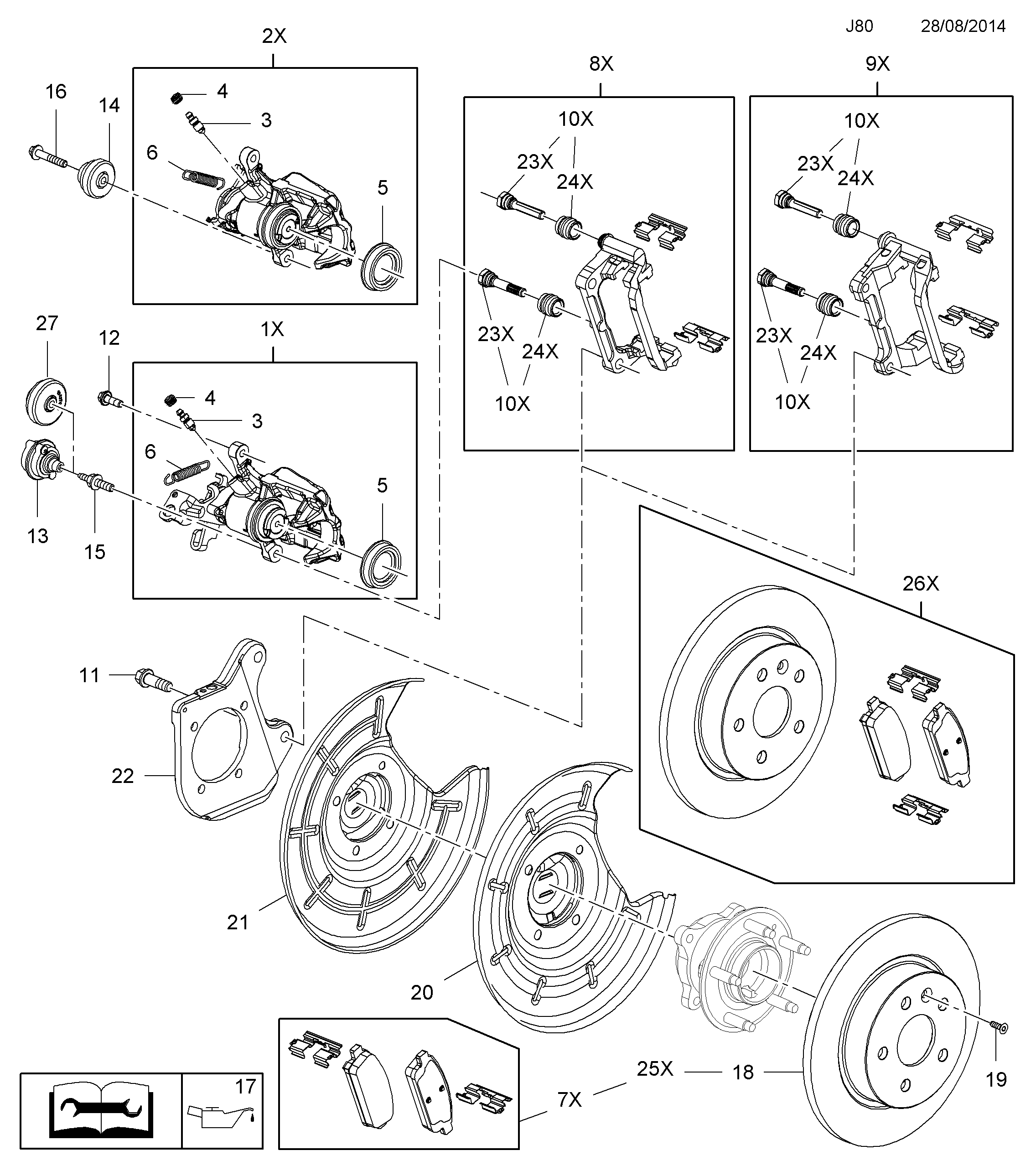 Vauxhall 16 05 294 - Əyləc altlığı dəsti, əyləc diski furqanavto.az