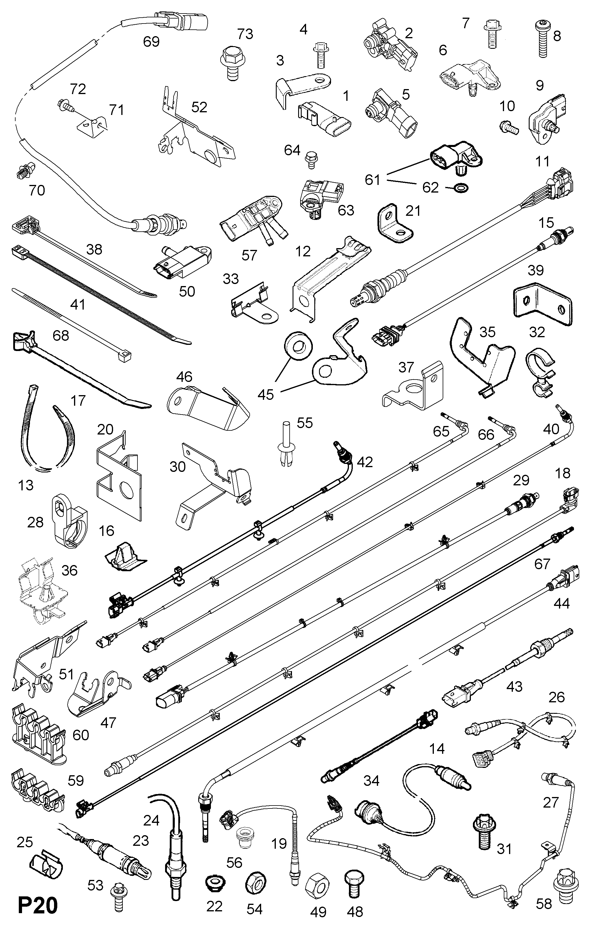 Vauxhall 5855377 - Sensor, işlənmiş qazın temperaturu furqanavto.az