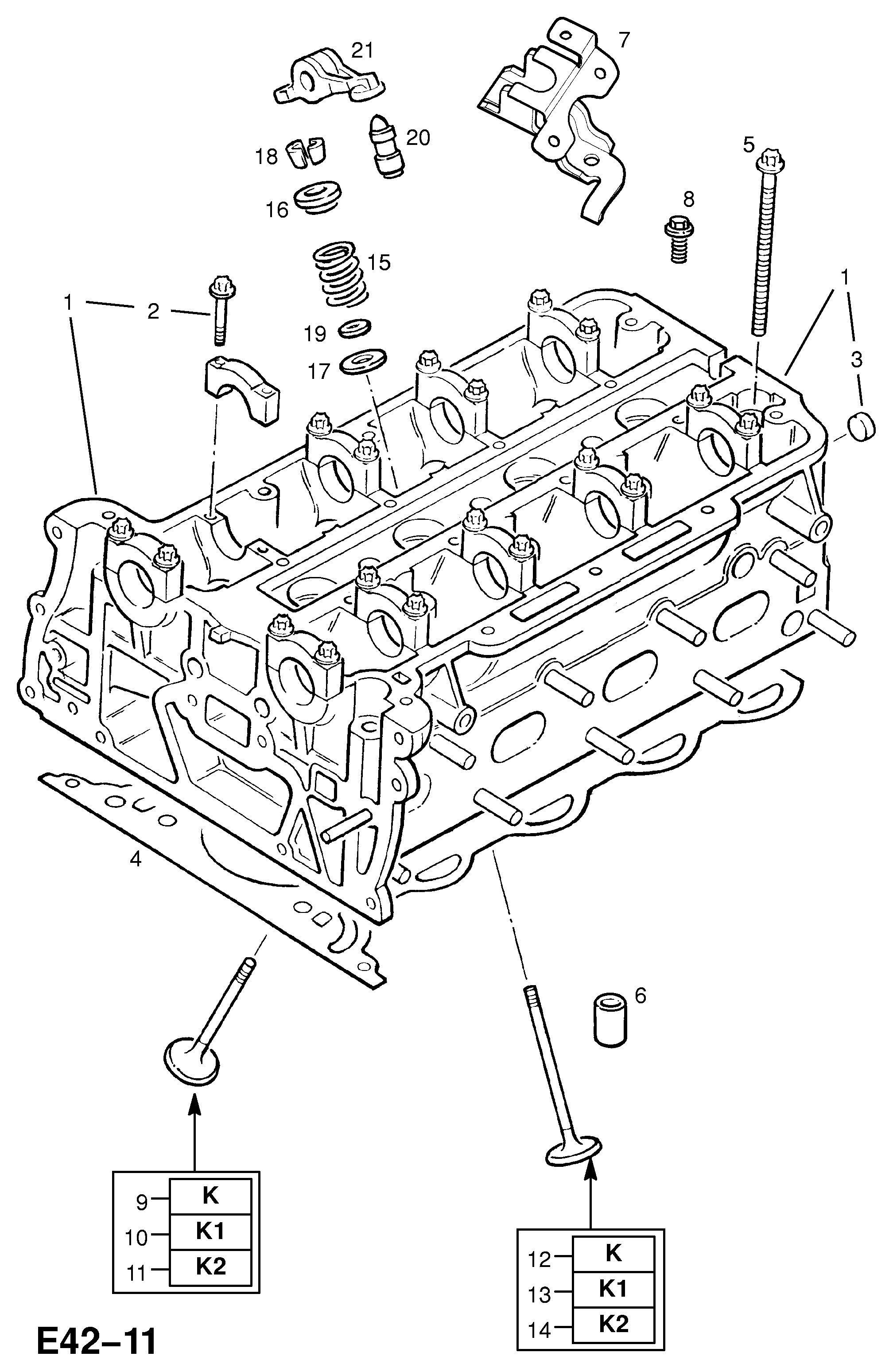 Opel 56 07 837 - Conta, silindr başlığı furqanavto.az