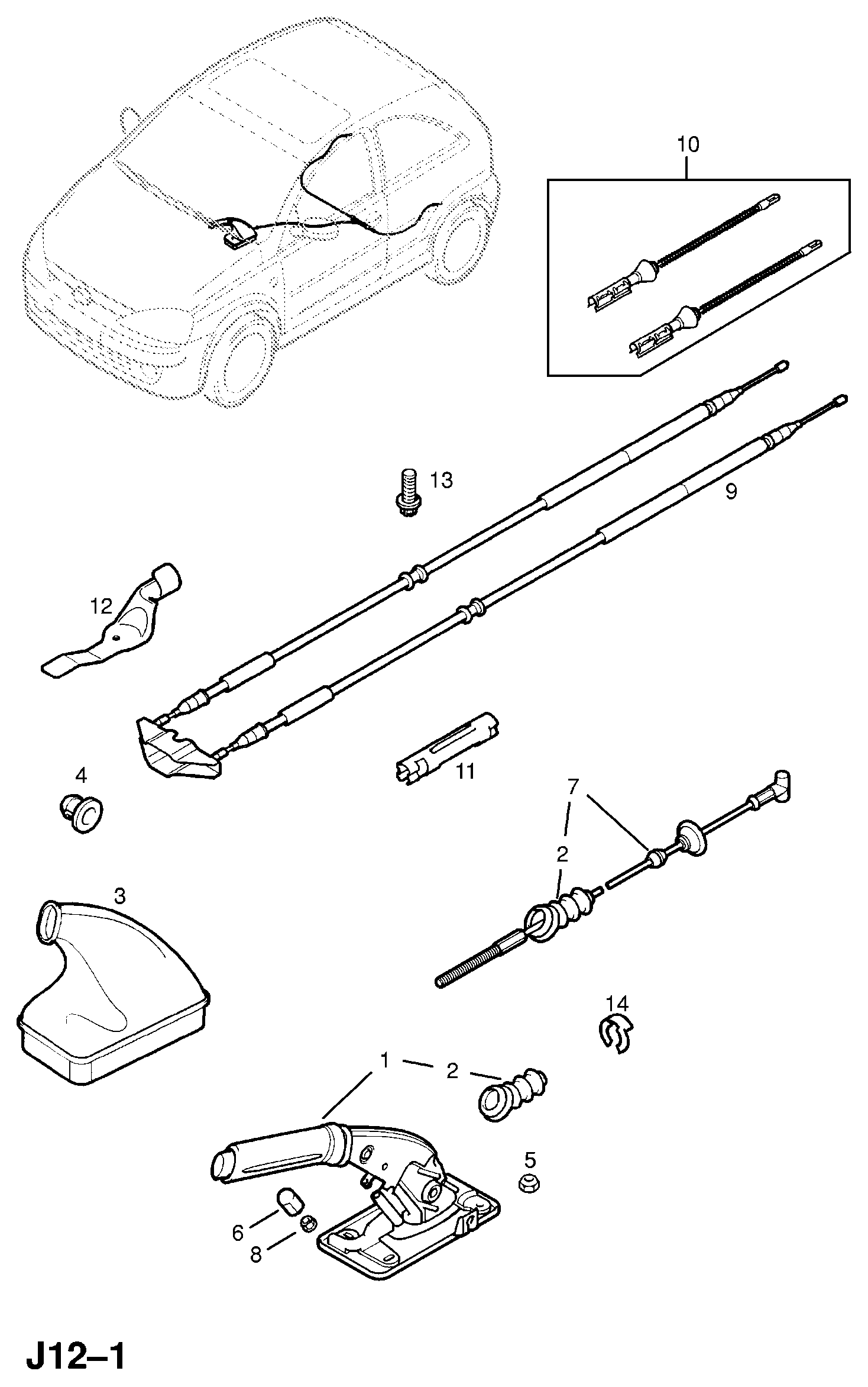 Vauxhall 522017 - Kabel, dayanacaq əyləci furqanavto.az