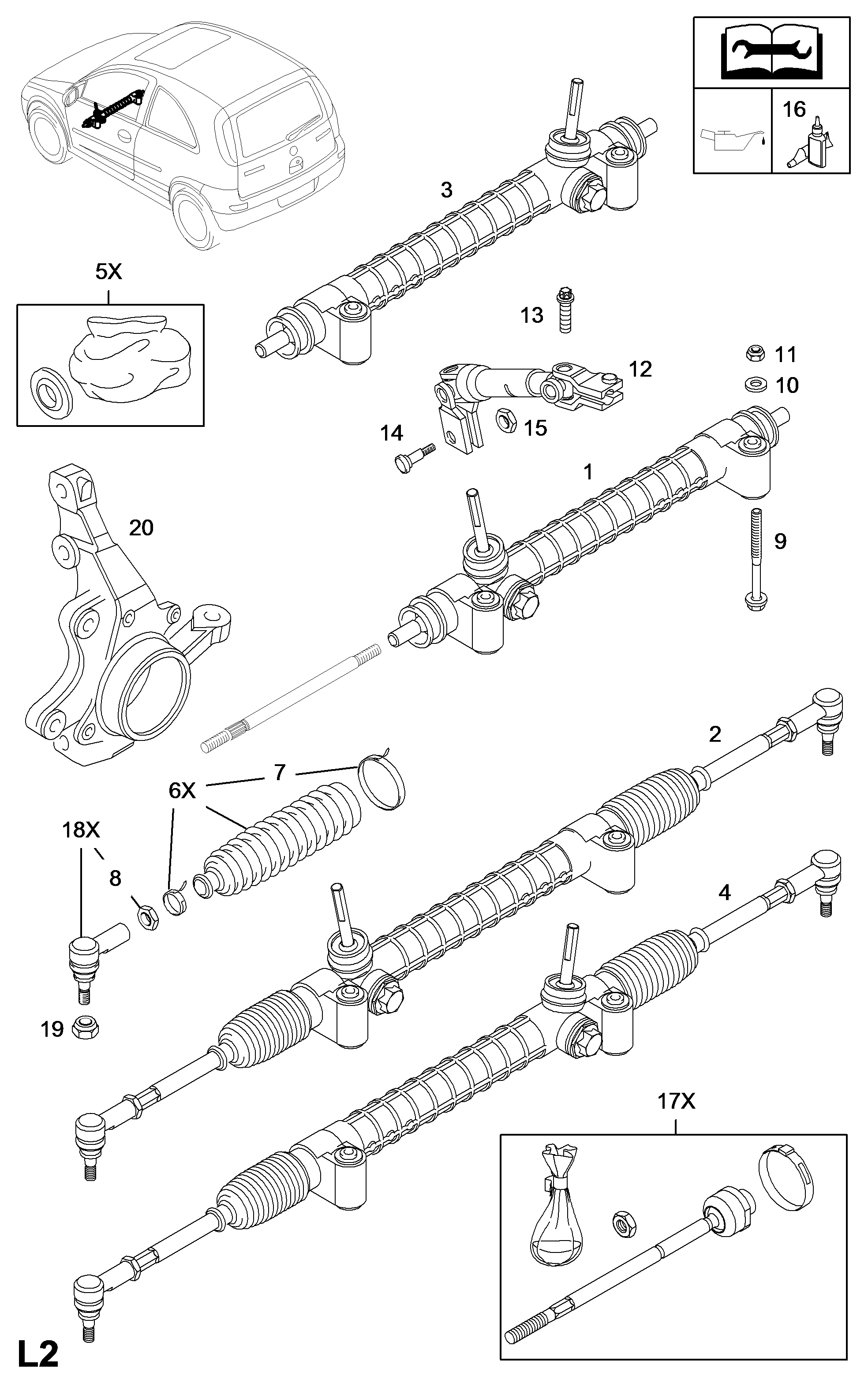 Vauxhall 16 03 844* - Daxili Bağlama Çubuğu, Ox Birləşməsi furqanavto.az