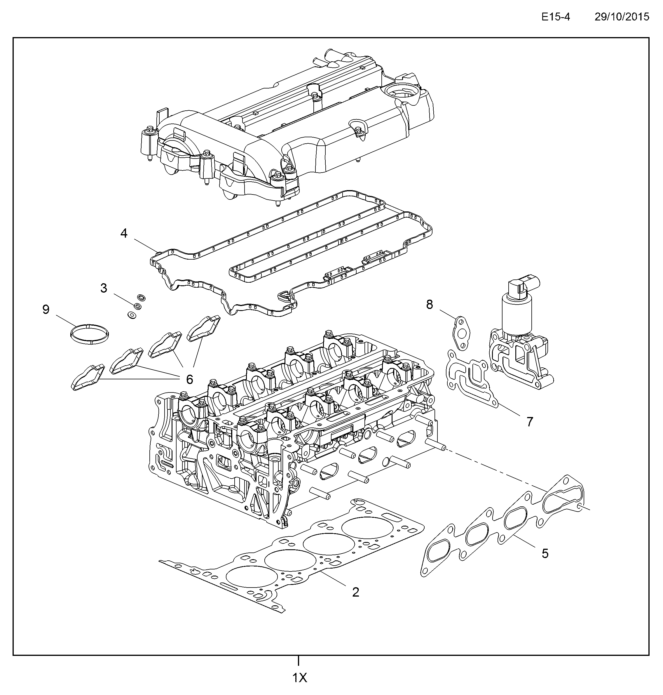 Vauxhall 1606247 - Conta dəsti, silindr başlığı furqanavto.az