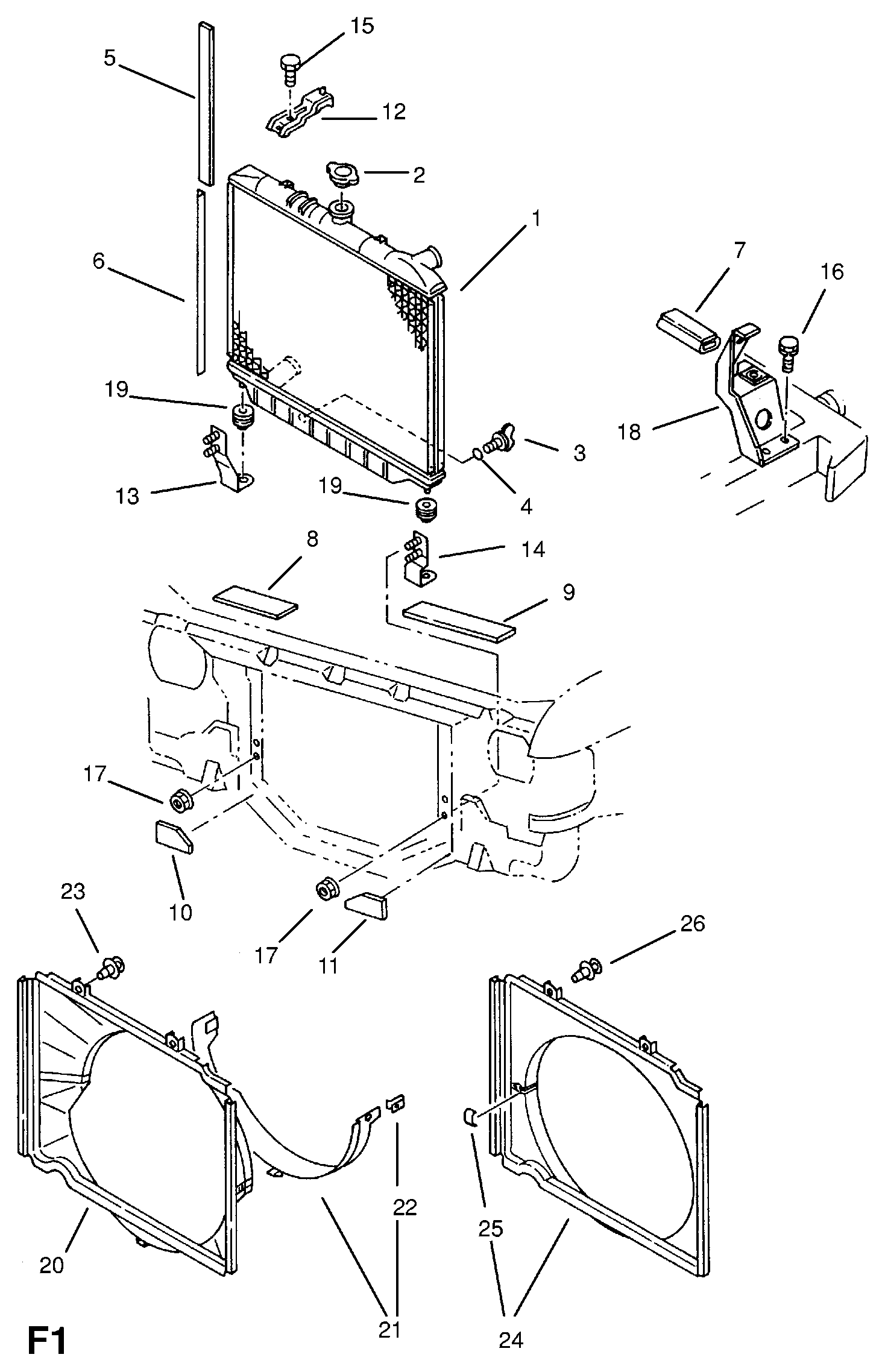 Vauxhall 1300 138 - Radiator, mühərrikin soyudulması furqanavto.az